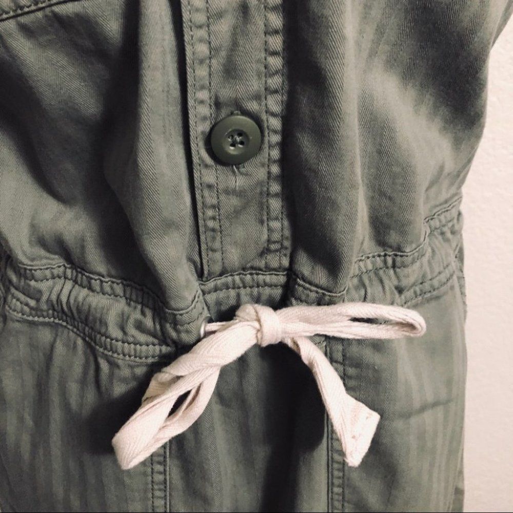 Lucky Brand drawstring raw hem dress army green - Picture 8 of 15